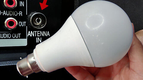 Convert LED bulb into the most powerful antenna to receive all TNT terrestrial channels