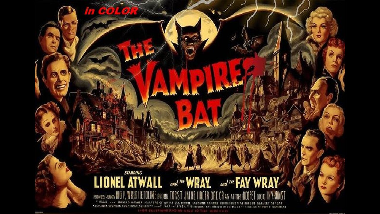 THE VAMPIRE BAT 1933 in COLOR An Old World Village Seems to be Beset by Vampires FULL MOVIE