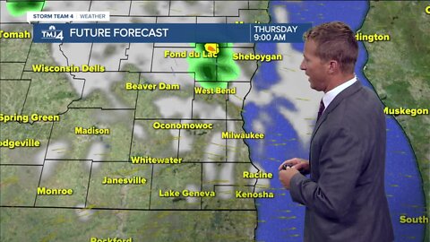 Temperatures around 90 return with chance for stray showers