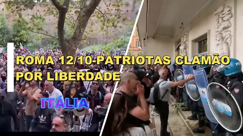 O POVO PATRIOTA NO MUNDO INTEIRO CLAMA POR LIBERDADE, VEJA ROMA ITÁLIA.