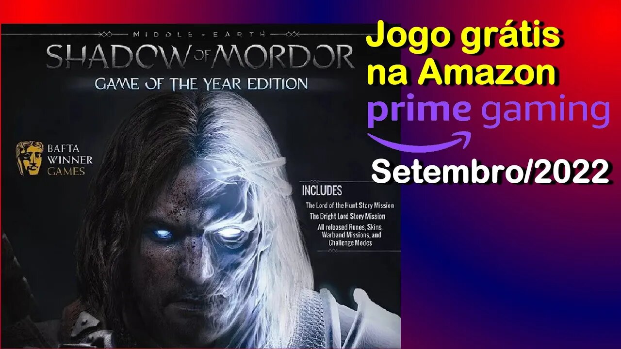 Jogo Grátis na Amazon Prime Gaming/GOG: Middle-earth: Shadow of Mordor - Game of the Year Edition