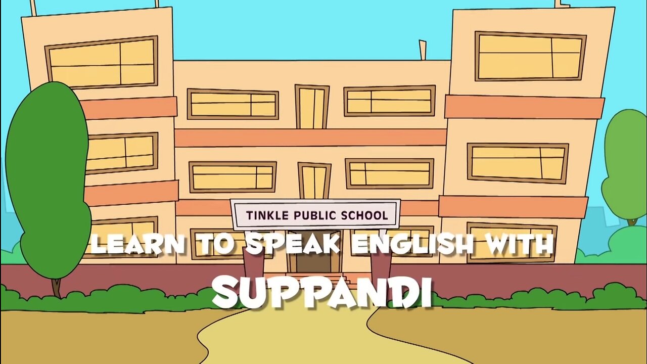 Funny english story in the class room , animated short. Cartoon story