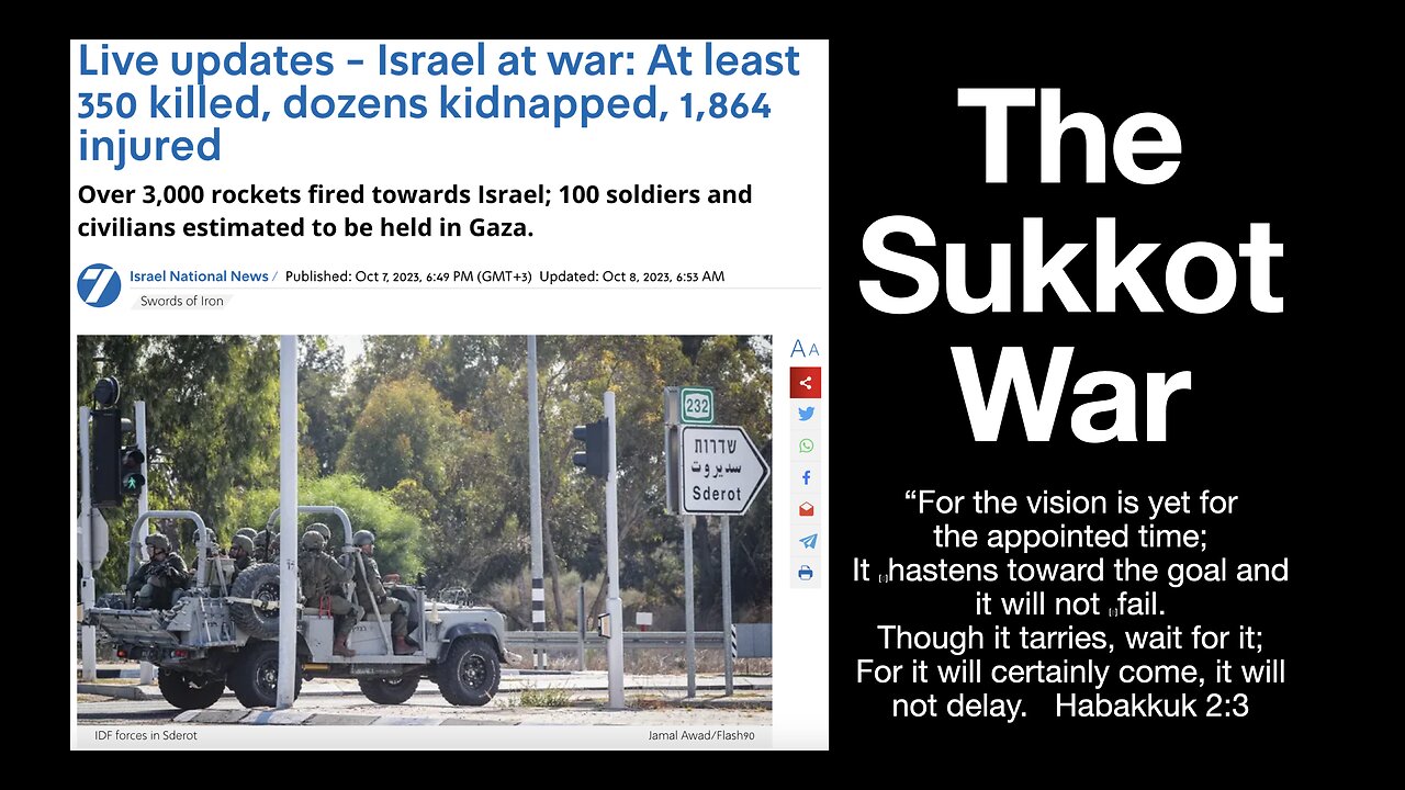 The Sukkot War - Kyle Chahanovich October 8th, 2023