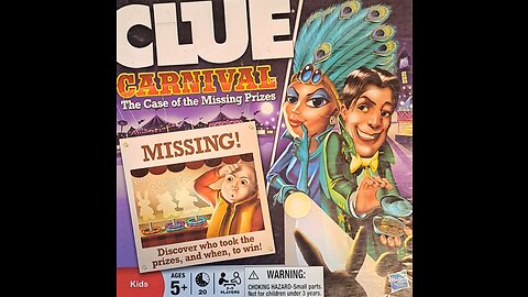 Clue Carnival Case of the Missing Prizes Board Game (2009, Hasbro) -- What's Inside