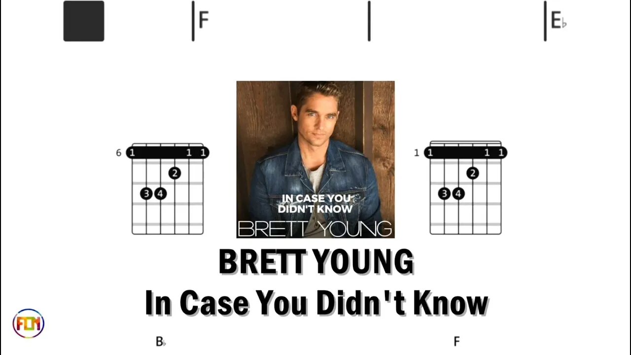 BRETT YOUNG In Case You Didn't Know - (Chords & Lyrics like a Karaoke) HD