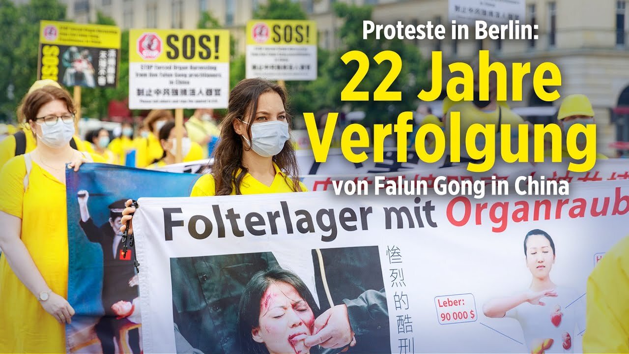 Hunderte Anhänger protestieren in Berlin: 22 Jahre Verfolgung von Falun Gong in China