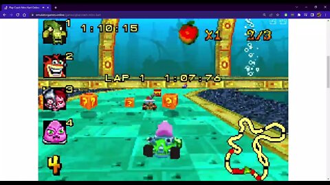 Crash Nitro Kart (GBA) - Barin Track 3: Deep Sea Driving