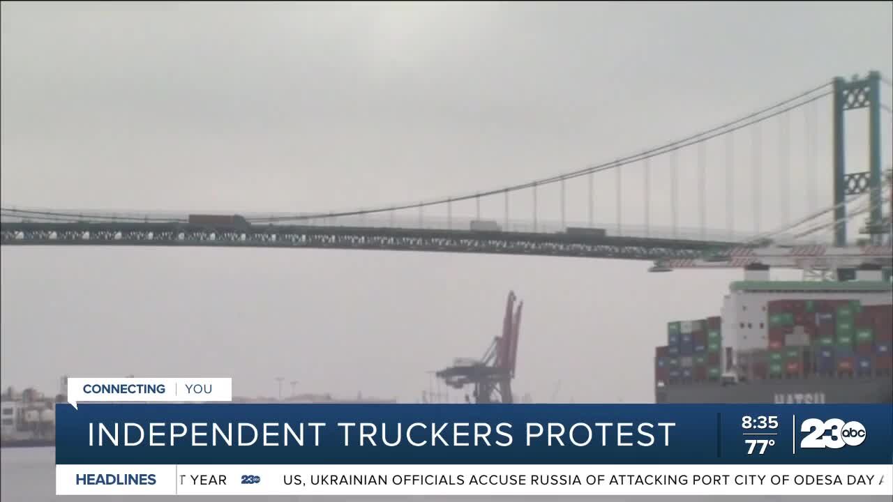 California independent truckers strike against new law