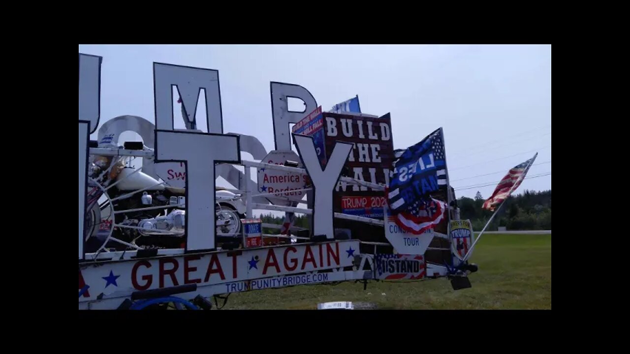 Trump Unity Bridge In Saint Ignace