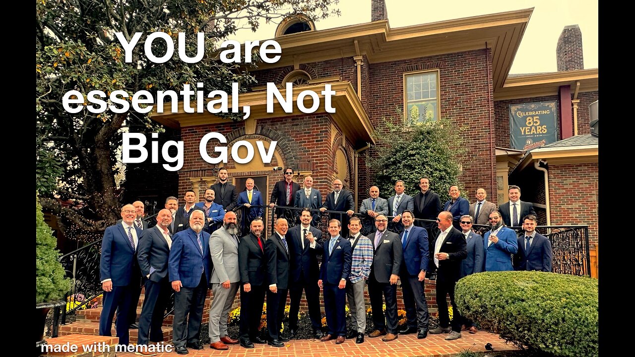 YOU are Essential, Big Gov is not!