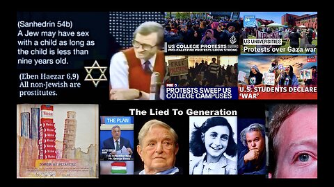 College Protests Palestine Genocide George Soros Plan To Destroy USA EU UK Holocaust Lies Talmud CIA