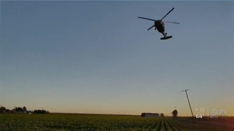 Farmers in Palm Beach County use helicopters to save crops from freezing temperatures