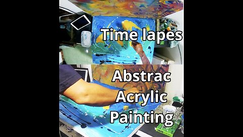 Abstrac acrylic painting decorative