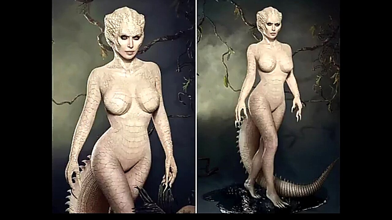 KIM KARDASHIAN REMOVES THE COSTUME & REVEALS TRUE REPTILIAN SELF! & BLACK GOO 🦎