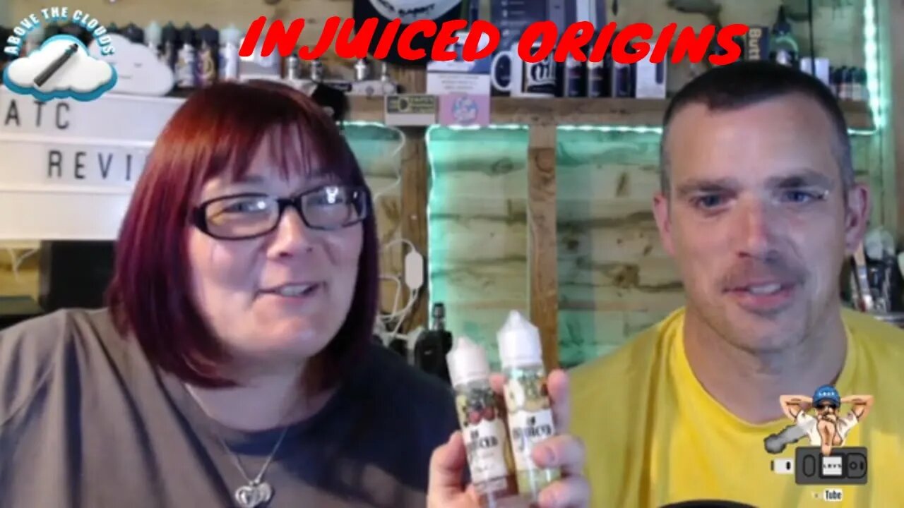 Injuiced Origins Cherry Lemon and Blackcurrant & Grape Apple and Peach