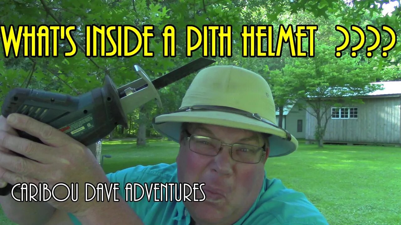 I sawed my Pith Helmet in HALF !!!! What's inside ????