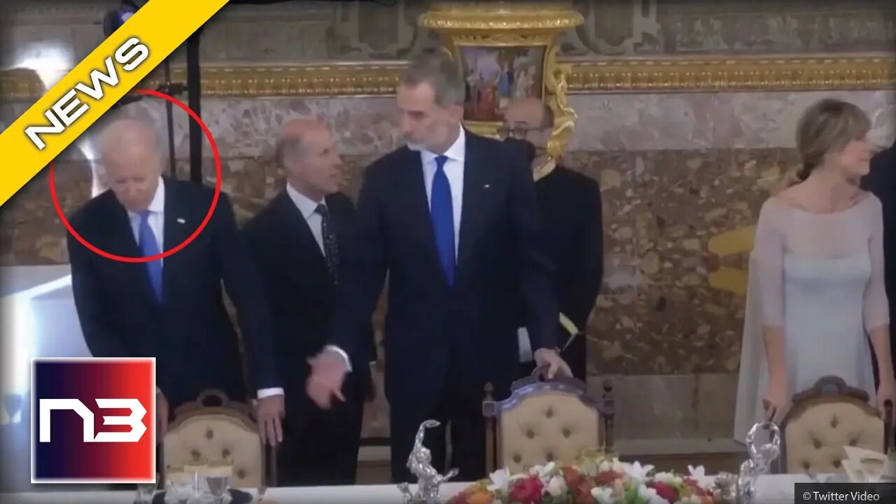 Biden Does BIZARRE Thing While Walking Into NATO Dinner In Spain