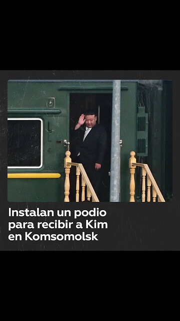 Preparan un podio para recibir a Kim Jon-un en Komsomolsk (Rusia)