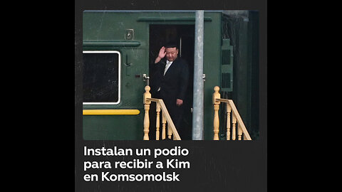 Preparan un podio para recibir a Kim Jon-un en Komsomolsk (Rusia)