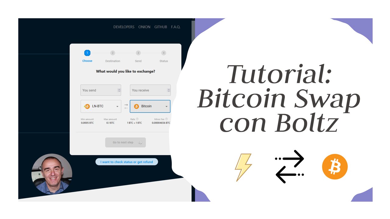 Tutorial: Da Lightning network a Bitcoin onchain. Come effettuare uno swap con Boltz