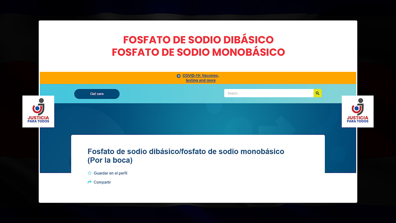 CCSS Vacuna Pfizer: Fosfato de Sodio Dibásico / Monobásico