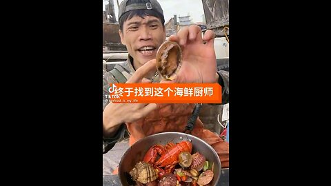 Racist Asain Eats Seafood