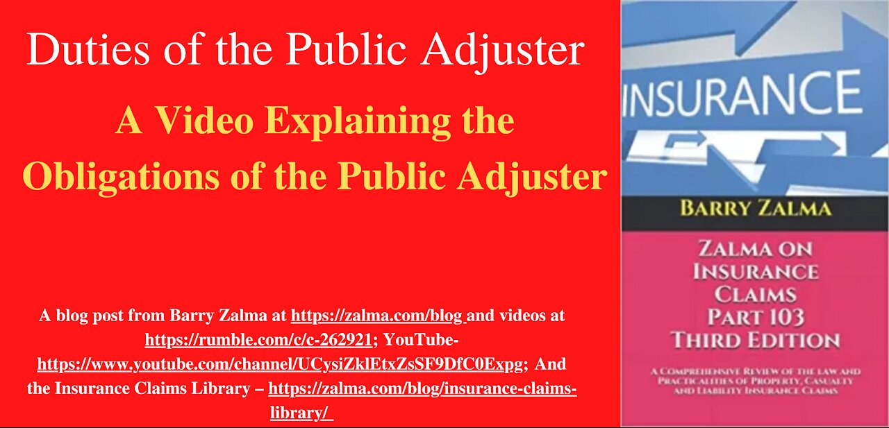 Duties of the Public Adjuster