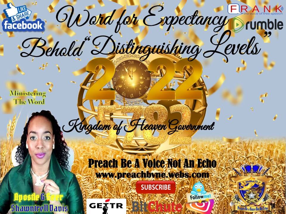 Prophetic Word Setting Expectancy 2022 Behold! Distinguishing Levels -The Tables of Display