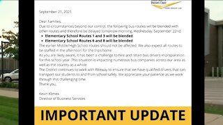 Bus driver shortage forces Brown Derr School District to take action