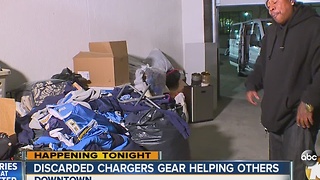 Discarded Chargers gear helping others