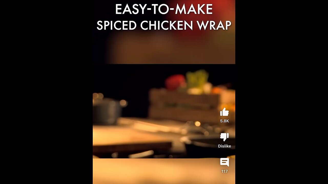 Easy to make spiced chicken wrap