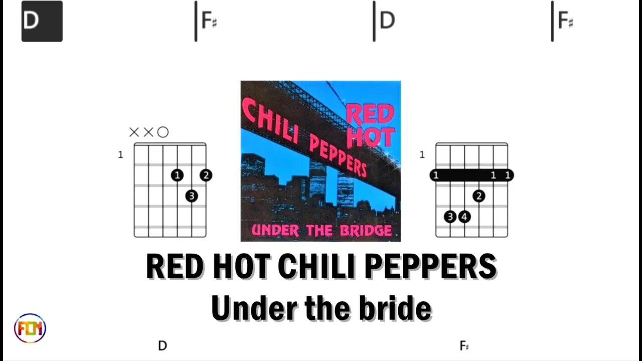 RED HOT CHILI PEPPERS Under the bridge - (Chords & Lyrics like a Karaoke) HD