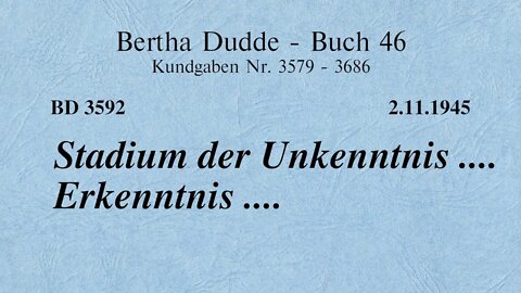 BD 3592 - STADIUM DER UNKENNTNIS .... ERKENNTNIS ....