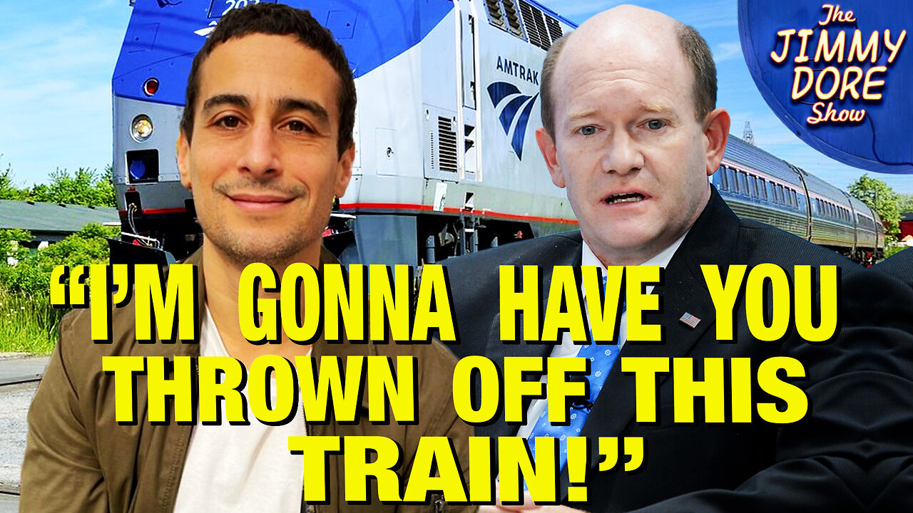 Aaron Maté CONFRONTS Dem Senator In Train Car Over Gaza Ceasefire!