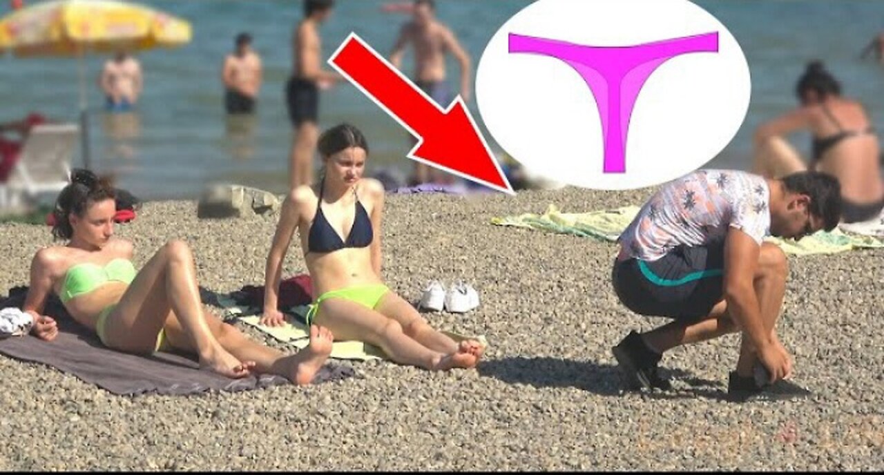 Man Thong Prank at Beach - Best of Just For Laughs