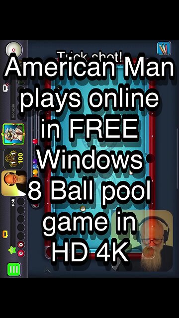 American Man plays online in FREE Windows 8 Ball pool game in HD 4K 🎱🎱🎱 8 Ball Pool 🎱🎱🎱