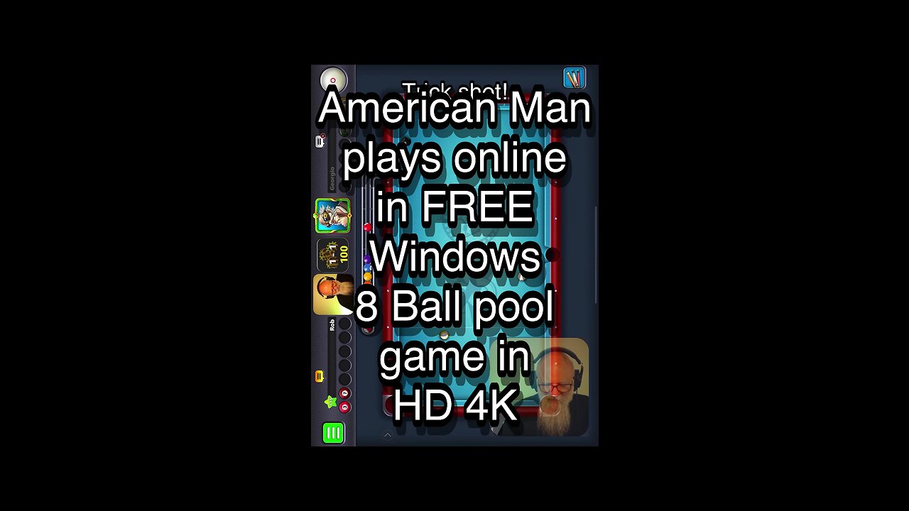 American Man plays online in FREE Windows 8 Ball pool game in HD 4K 🎱🎱🎱 8 Ball Pool 🎱🎱🎱