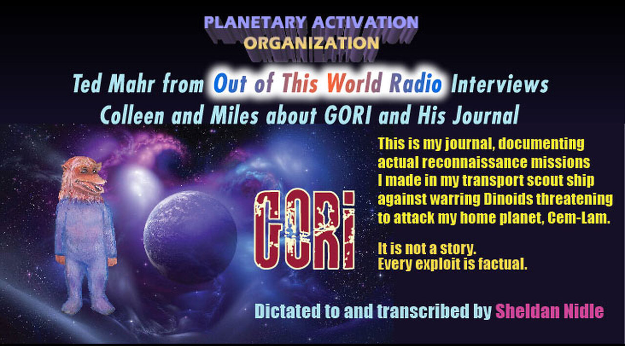 Out of this World Radio's Ted Mahr Interviews PAO's Colleen and Miles about Gori's Journal