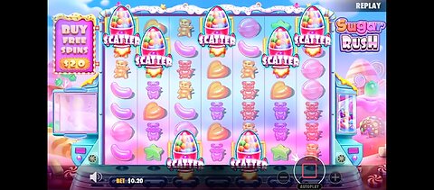 7 SCATTERS ON CANDY RUSH PAYS INSANE