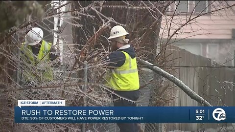 Rush to restore power