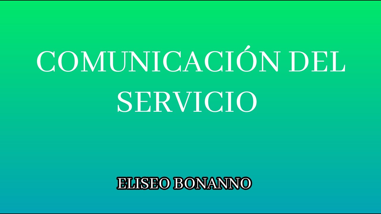 COMUNICACIÓN DEL SERVICIO A LOS QUE SIGUEN NUESTROS VIDEOS.