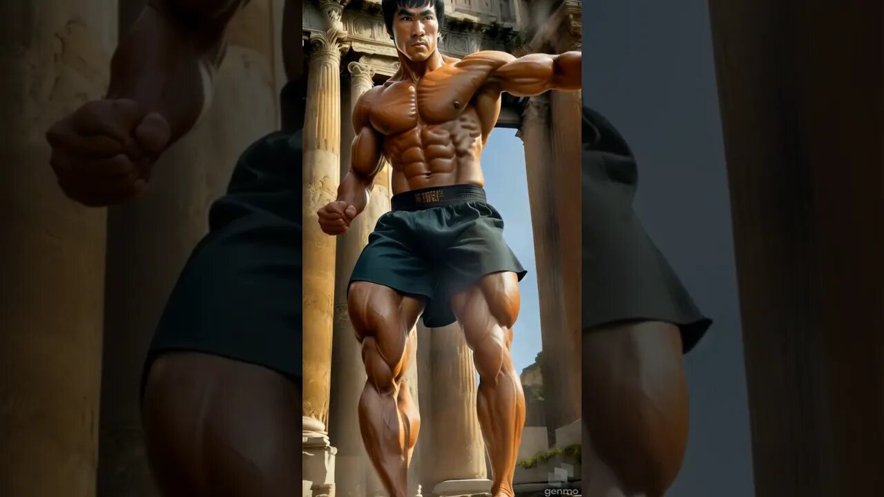 Bruce Lee Muscles in Ancient Rome AI Generated Video