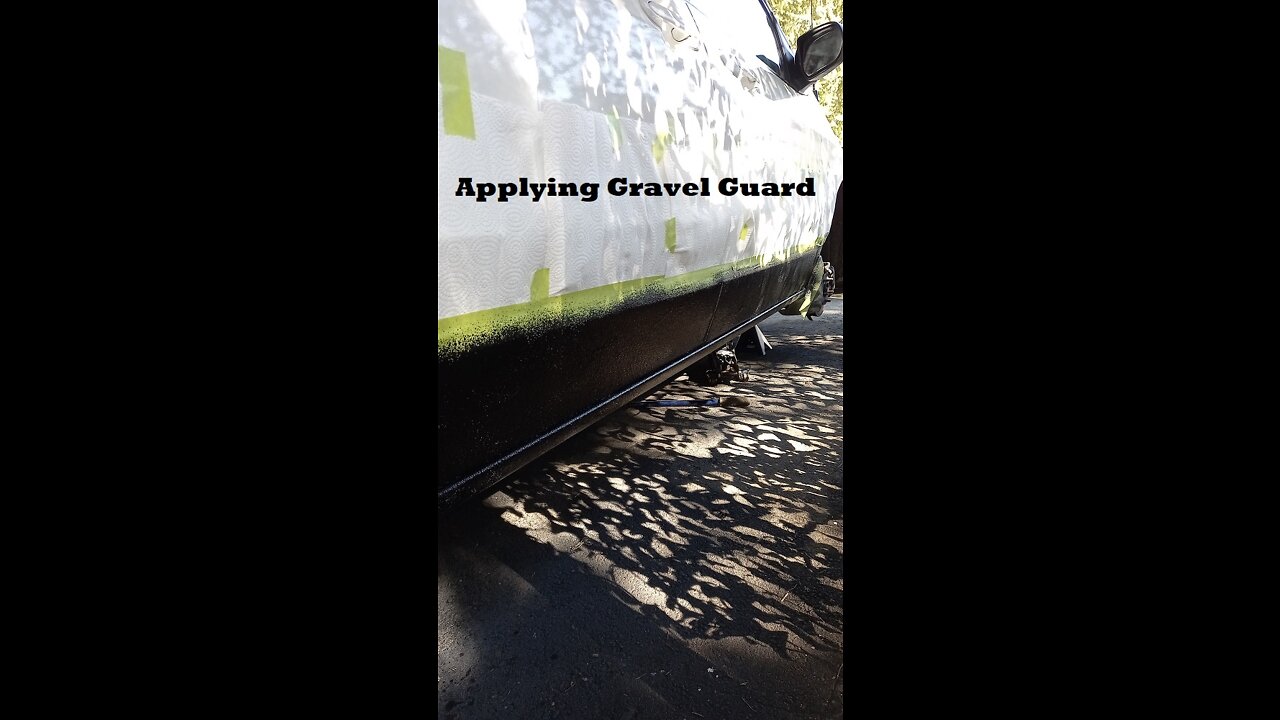 Applying Rock Guard to my Mazda Van.