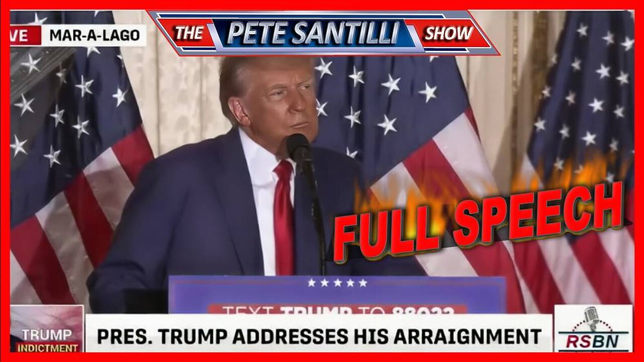 PRESIDENT DONALD TRUMPS POWERFUL SPEECH AFTER HIS ARRAIGNMENT AT MAR-A-LAGO
