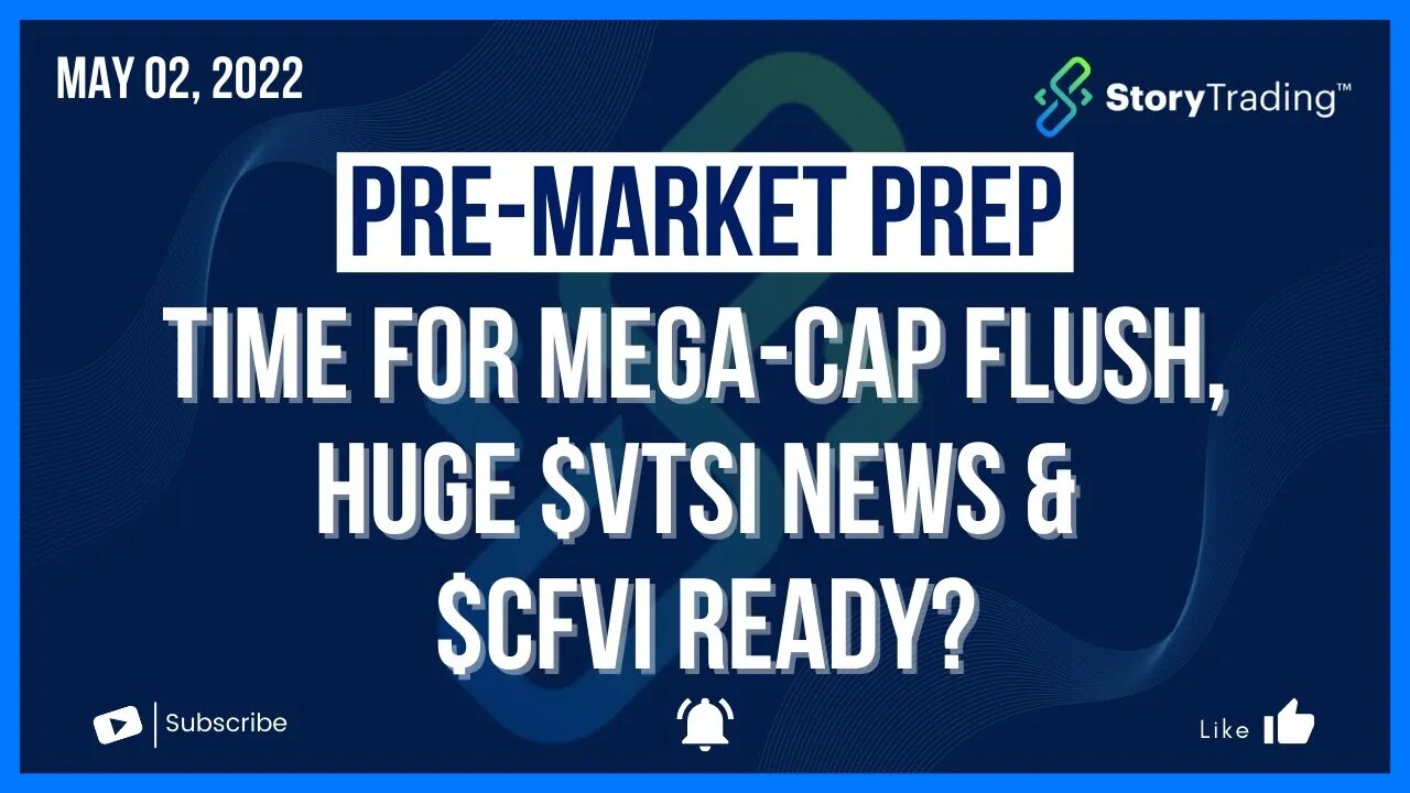 5/2/22 Pre-Market Prep: Time for Mega-cap Flush + HUGE VTSI News & CFVI Ready?