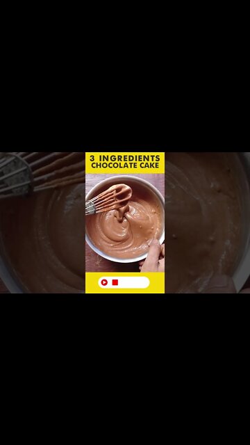 Easy to make Chocolate cake with 3 Ingredients . #Shorts #CakeRecipe #dessert