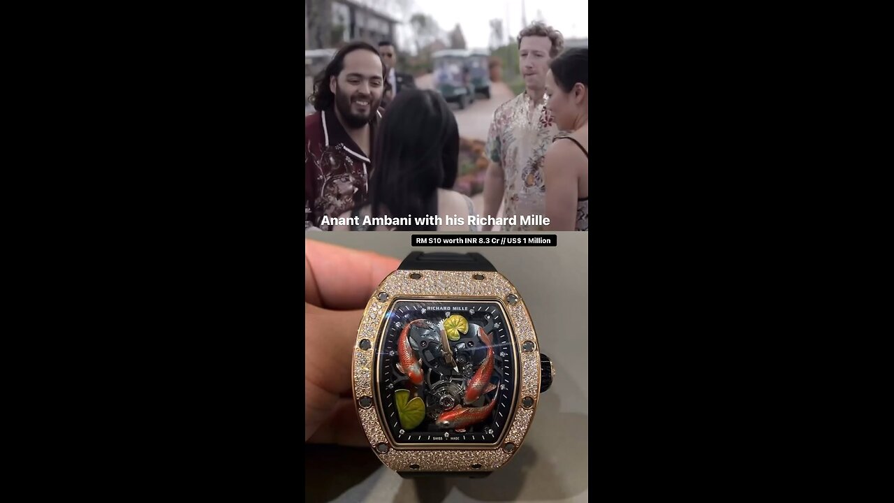 Mark zukenburg on anant ambani watch luxury watch million $ #rumblefeed