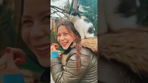 Kitten adopts human...🐈🐾🚶‍♀️❤️