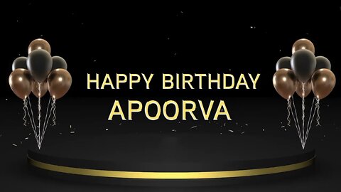 Wish you a very Happy Birthday Apoorva