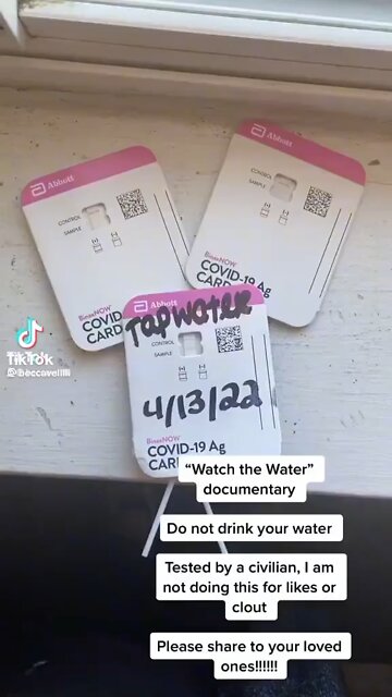 Tap water tested positive for COVID